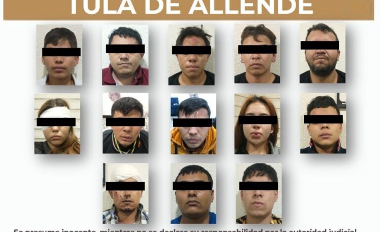 Detiene la SSPEH a 13 Sujetos Relacionados con Cinco Muertos en Tula  en Ataques Armados