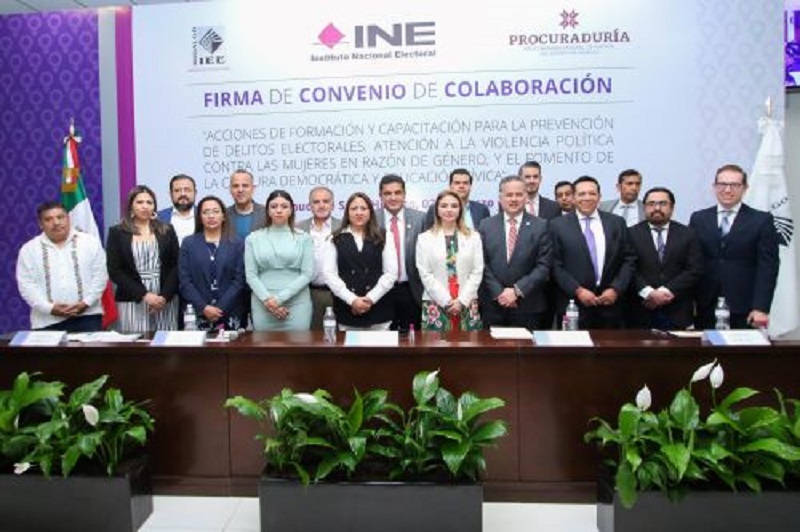 IEEH y PGJEH firman Convenio de Colaboración para la capacitación en materia de delitos electorales, Violencia Política contra las Mujeres en Razón de Género y fomento a la cultura cívica