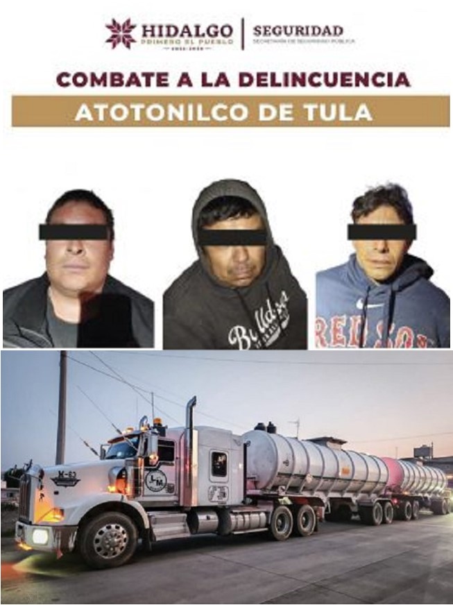 La Policía Estatal Aseguró 5 Tractocamiones  Abastecidos Con  245 Mil  Litros de hidrocarburo