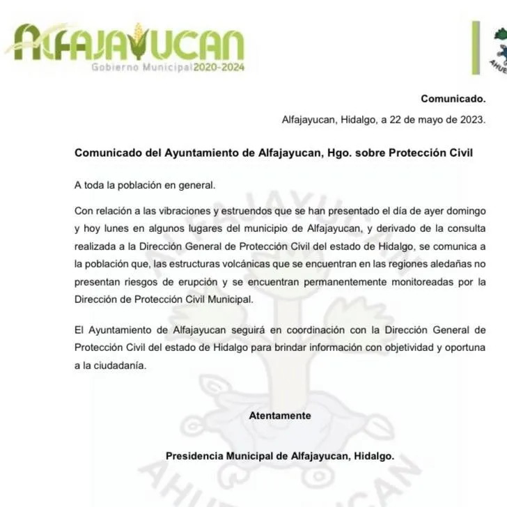 Panico en Varios Municipios del Valle del Mezquital por Ruidos y ERstruendos bajo la Tierra