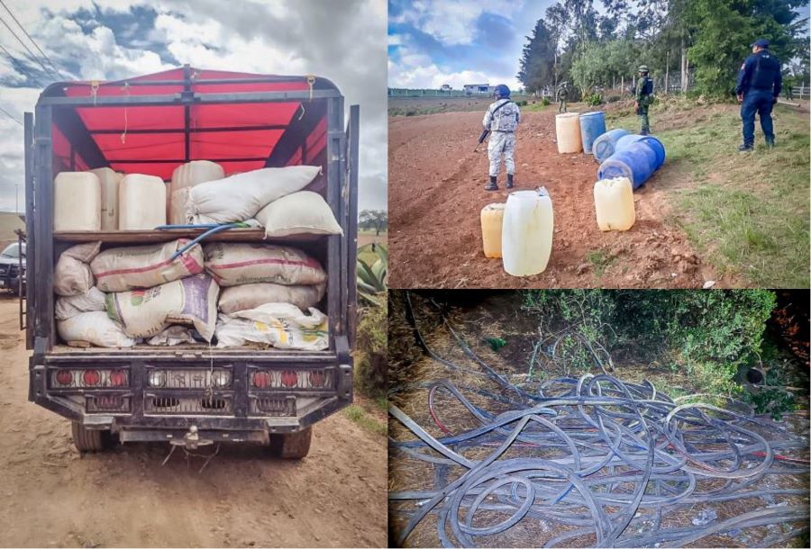 Agencia de Seguridad del Estado de Hidalgo Recupera 13 Mil Litros de Hidrocarburo