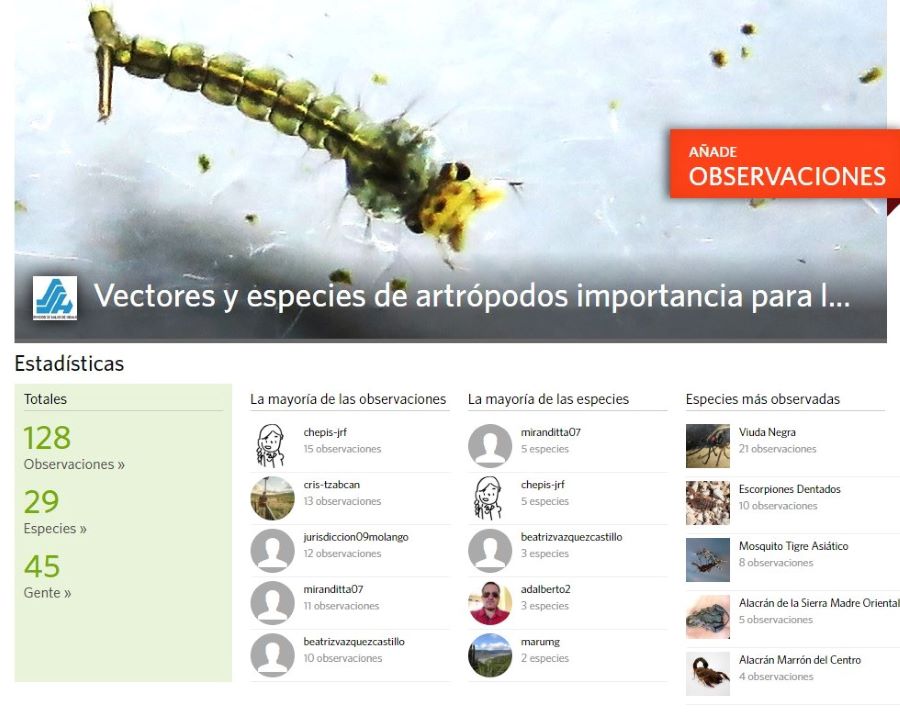 Coordinación de Vectores de La Ssh Fomenta Uso de Aplicación Naturalista
