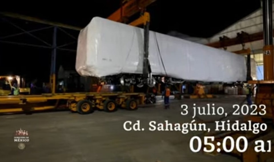 Sale de Alstom de Ciudad Sahagún el Primer Tren  de Cuatro Vagones, Iniciará Pruebas en Tramo del Tren Maya