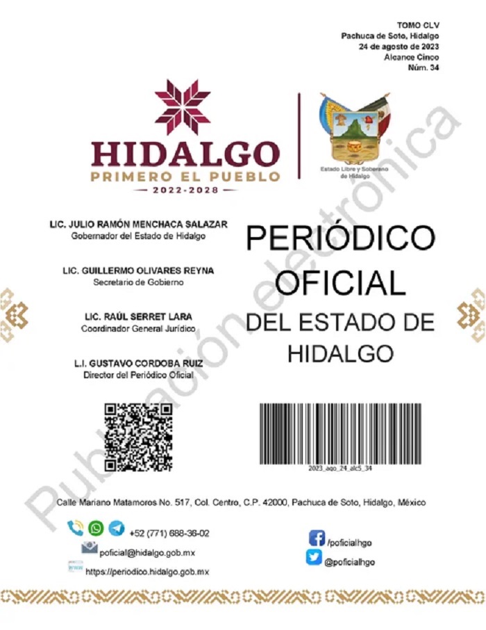 Entró en Vigor la Ley de Revocación de Mandato del Estado de Hidalgo