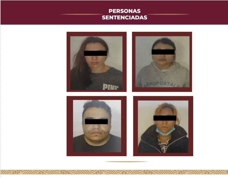 Cuatro Personas Sentenciados a 75 Años de Prisión, por Homicidio Doloso de Tres Personas.