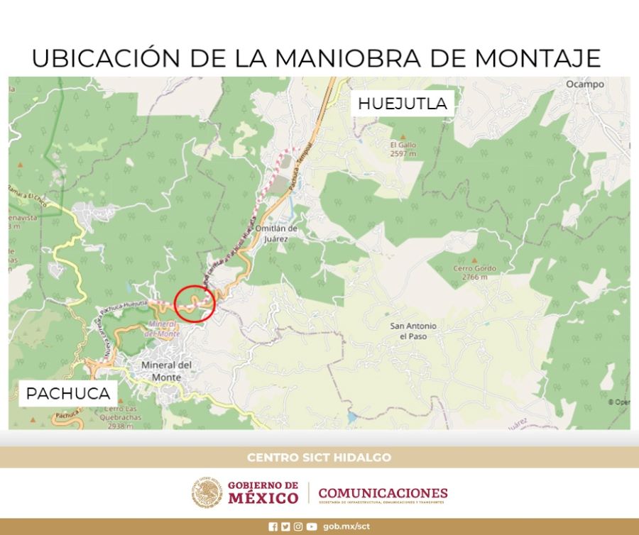 Realizará La SICT Dos Cierres Totales Nocturnos en La Carretera Pachuca-Huejutla