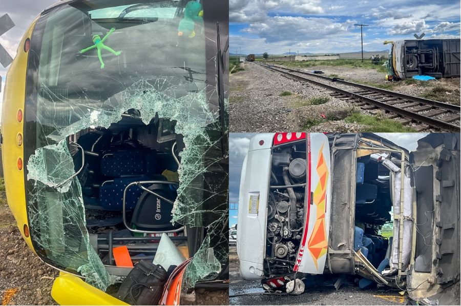Transporte Público de la Línea “Texcoco” Trato de Ganarle el Paso al Tren, Saldo, Saldo: Tres Muertos  17 Lesionados