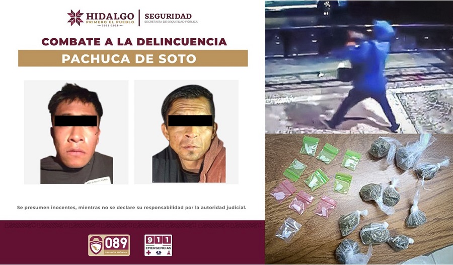 Asegura la SSPH a dos Presuntos Ladrones de Cámaras de Videovigilancia