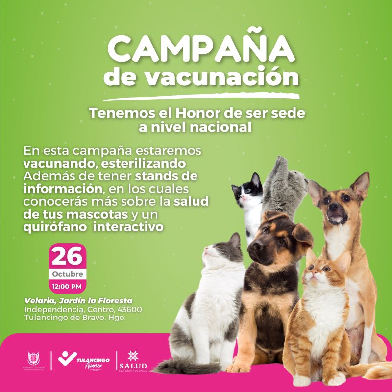 Este Martes Esterilización Canina y Felina, Así Como Aplicación de Vacuna Antirrábica en La Velaria del Jardín La Floresta