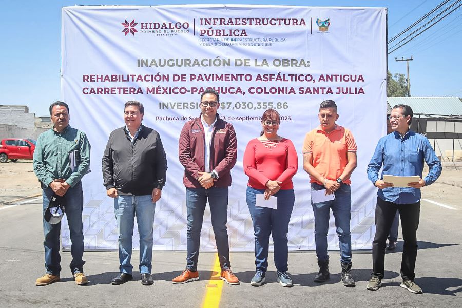 Inaugura SIPDUS Pavimentación Asfáltica en Antigua Carretera México-Pachuca