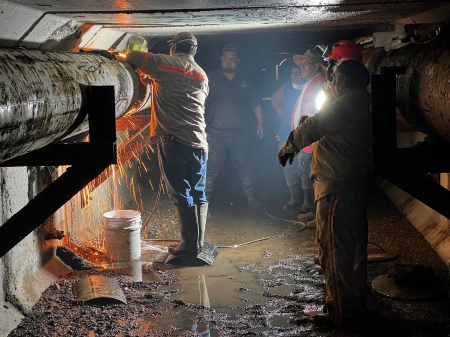 Concluye Caasim Obras Hídricas; Suministro de Agua se Reestablece