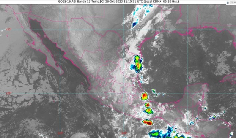 Se Pronostican Lluvias Intensas Para Chiapas y Oaxaca, Así Como Muy Fuertes en Jalisco, Michoacán y el sur de Veracruz