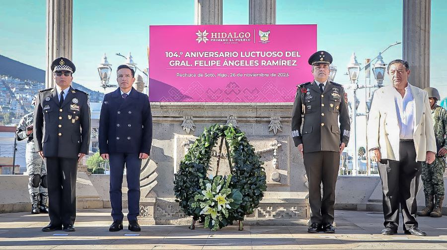 Guardia de Honor Conmemorativa Por el 104 Aniversario Luctuoso del Hidalguense Felipe Ángeles Ramírez