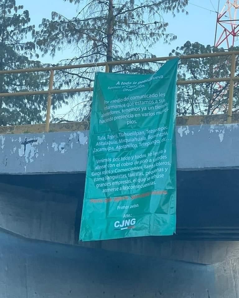 Aparecen Mantas que Amenazan a quien no pague el Derecho de Piso en Comercios y Prestadores de Servicios