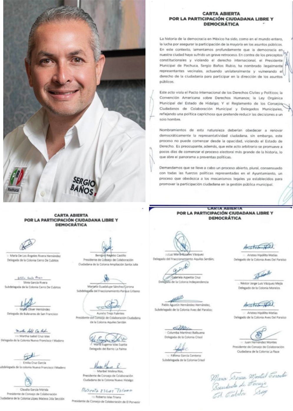 Regidores y Representantes Vecinales Acusan al Edil de Pachuca Sergio Baños de Arbitrario