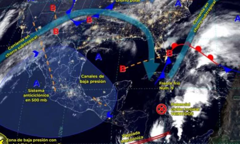 Se Pronostican Lluvias Fuertes Para Regiones de Baja California, Baja California Sur, Chiapas y Oaxaca