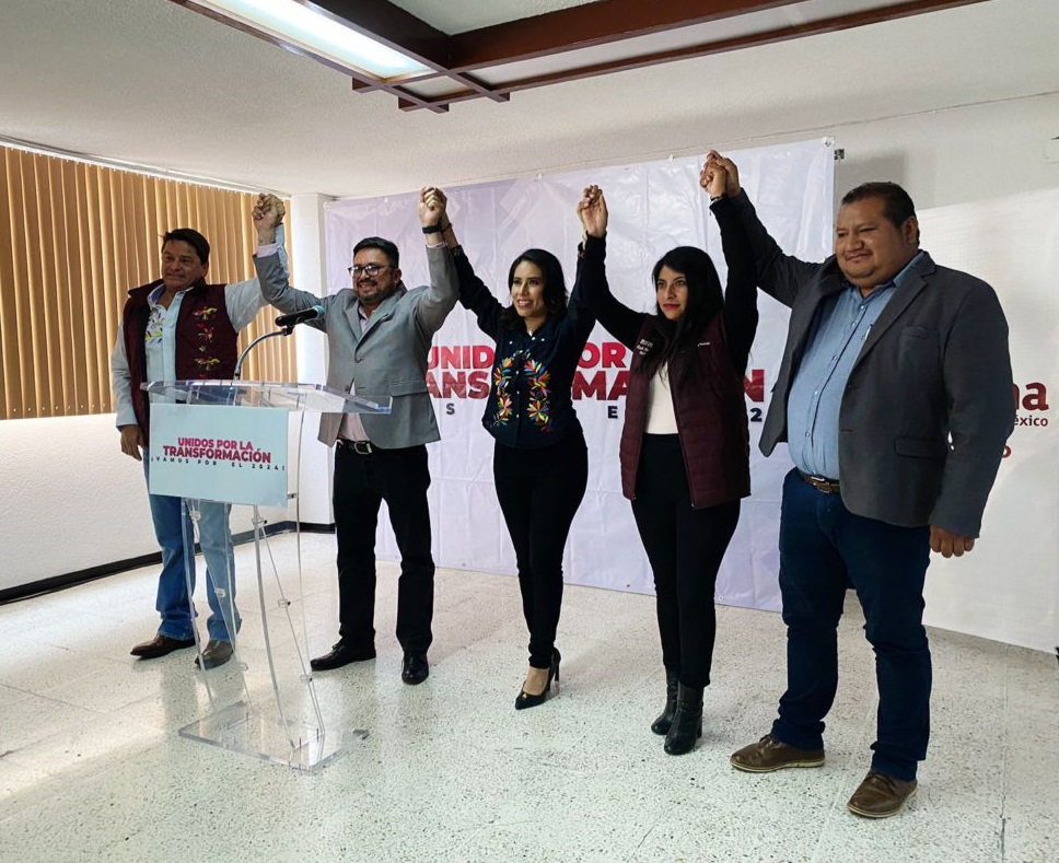 Dirigencia Estatal de Morena Presento a los Pre Candidatos al Senado de la Republica