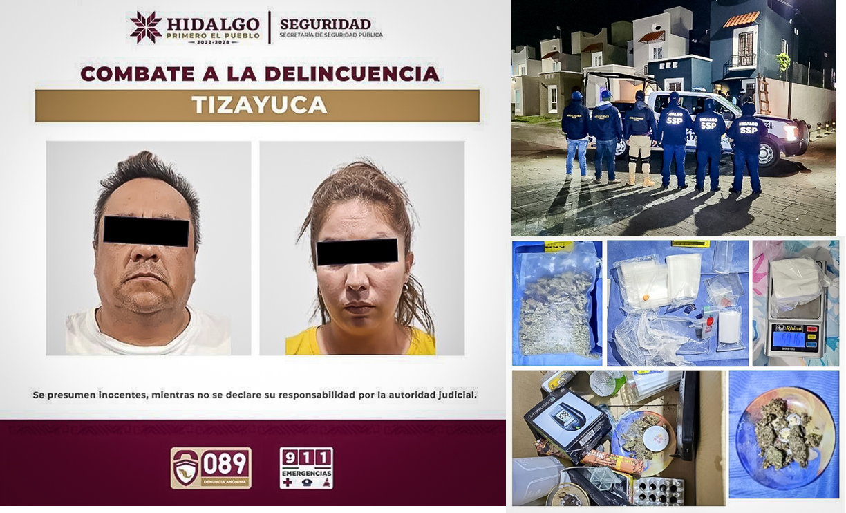 Mantiene SSPH Lucha Contra la Delincuencia: Desmantela Otro Centro de Comercialización de Drogas en Tizayuca