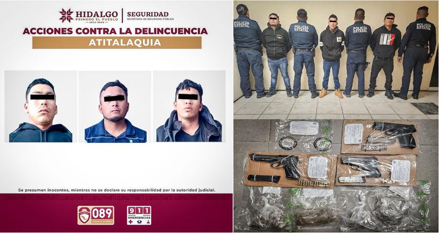 Asegura SSPH a Presuntos Integrantes de los “Hs”, en Atitalaquia