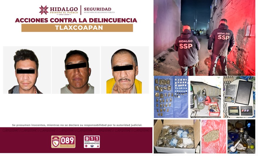 Desarticula SSPH Dos Grupos Delictivos Que Operaban en Mineral de La Reforma y Tlaxcoapan
