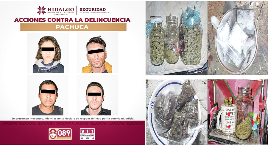 Desmantela la SSPH Centros de Narcomenudeo en Pachuca y Mineral de la Reforma