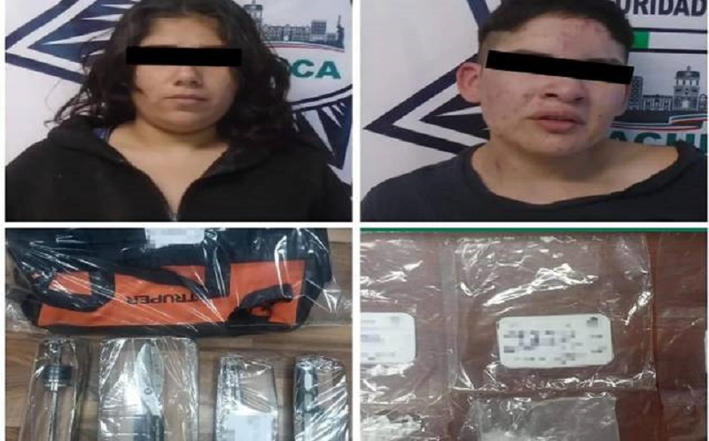 La Policía Municipal Sorprende y Asegura “In Fraganti” a un Hombre y una Mujer Que Robaban Herramienta de un Auto