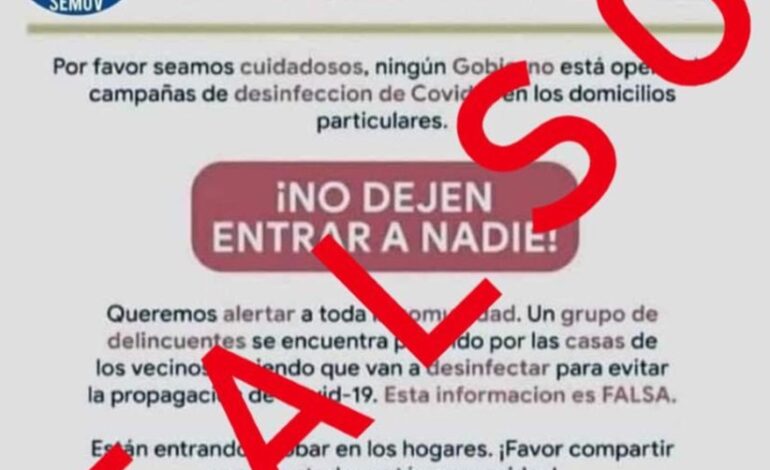 ¡Aguas¡ Dicen que Están Realizando Campañas de Desinfección en Domicilios Particulares