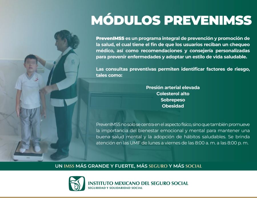 Recomienda IMSS Hidalgo Acudir a Módulos PrevenIMSS Como Medida Preventiva Para La Salud y el Bienestar