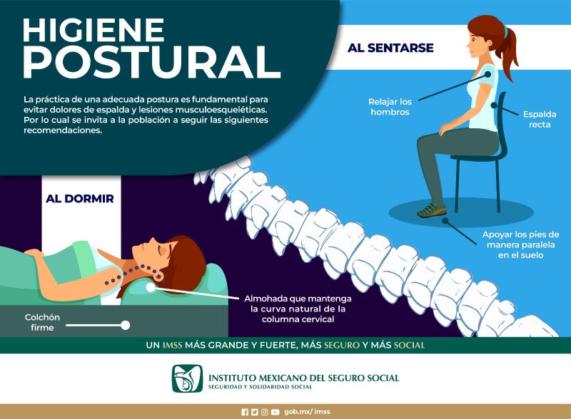 Promueve IMSS Hidalgo la Higiene Postural Para Prevenir Dolores de Espalda