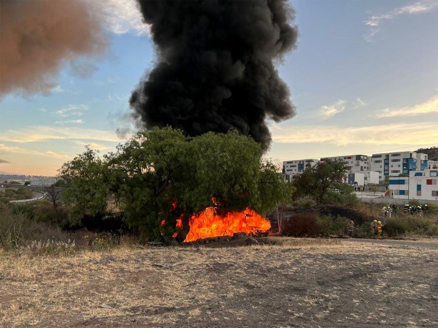 Incendio en Toma Clandestina en Atotonilco de Tula, Poliducto Tula-Azcapotzalco