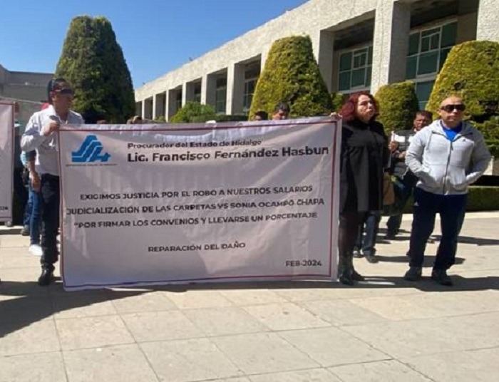 Sindicalizados de la SSH Exigieron justicia Por El Presunto Robo a Sus Salarios