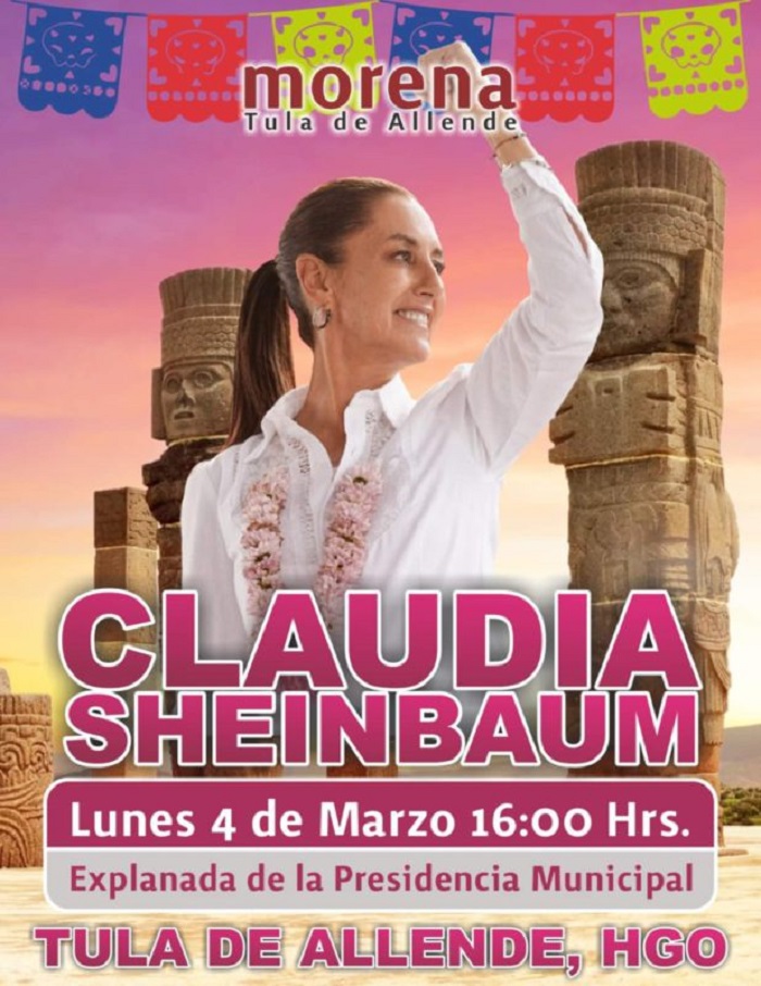 Este Día, Claudia Sheinbaum Visita Tula de Allende, Hidalgo