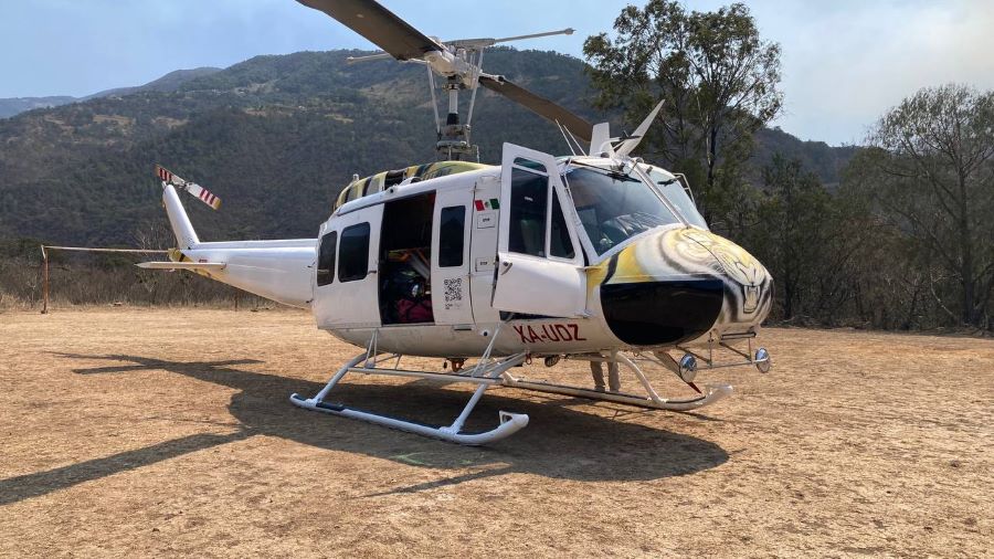 Inició la Descarga de Agua Vía Aérea Para Combatir el Incendio Forestal en el Municipio De Nicolás Flores