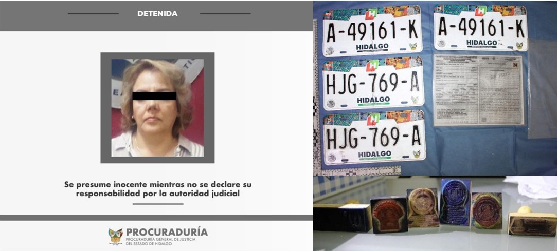Unidad de Alto Impacto Aseguró Papelería, Troqueles, Hologramas Oficiales, Sellos de la Secretaría de Movilidad y Transporte, de Una Notaría Pública y de la PGJEH
