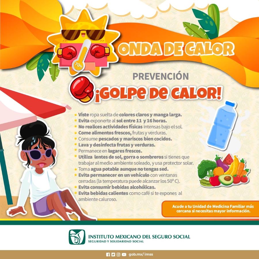 Advierte IMSS Hidalgo Sobre Los Riesgos del Golpe de Calor