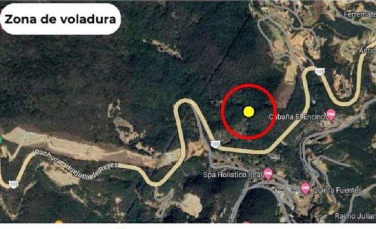 Cierre Por Voladura en la Vía Pachuca-Huejutla