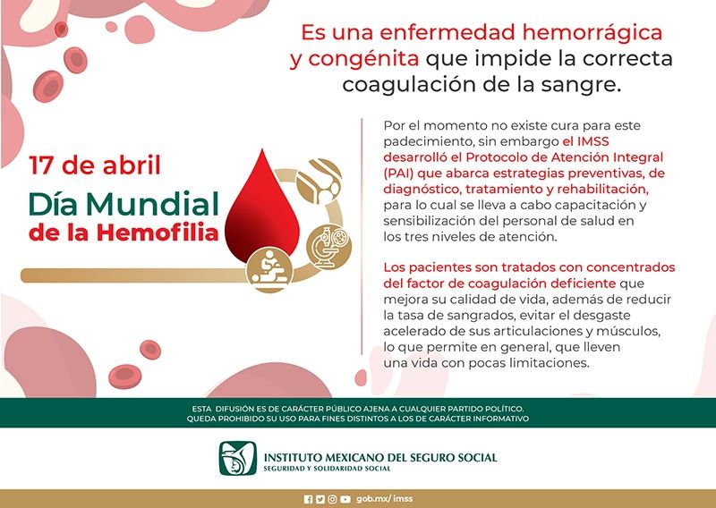 Comprometido IMSS Hidalgo con el Cuidado de Pacientes Con Hemofilia