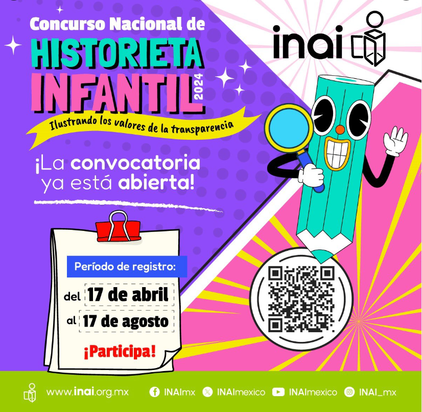Niñas y Niños de Primarias Públicas y Privadas Pueden Participar en El Concurso Nacional de Historieta Infantil 2024 “Ilustrando Los Valores de La Transparencia”
