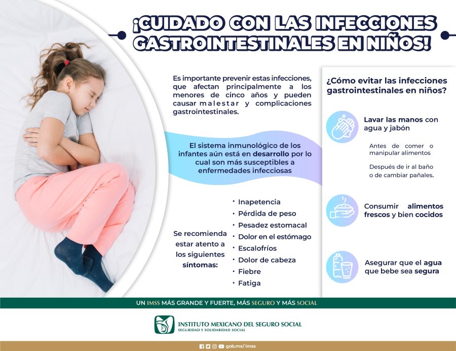 Previene IMSS Hidalgo Infecciones Gastrointestinales en Niños