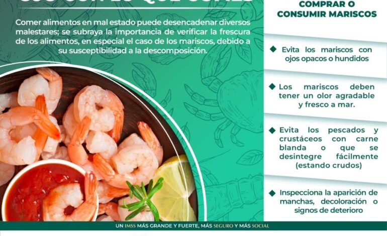 Recomienda IMSS Hidalgo Tener Medidas Preventivas al Consumir y Adquirir Alimentos Frescos