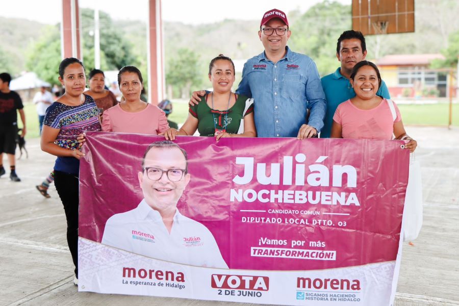 SÓLIDO RESPALDO A JULIÁN NOCHEBUENA Y GABRIELA NARANJO EN ATLAPEXCO