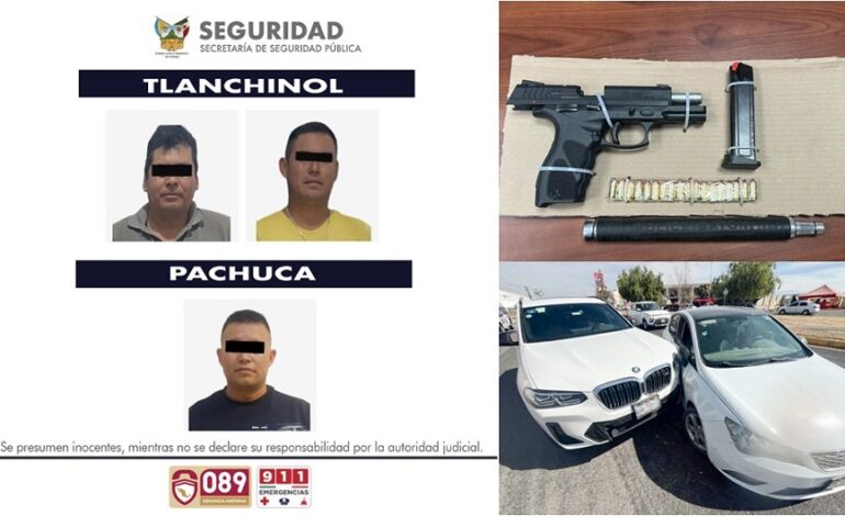 SSPH Detiene a Tres Personas Por Portación Ilegal de Armas