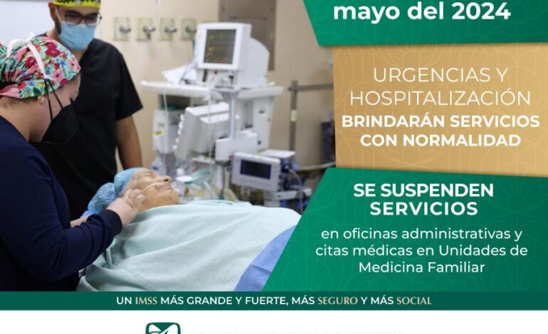 Asegura IMSS Hidalgo Atención de Urgencias y Atención Médica Continua Durante Día de Las Madres