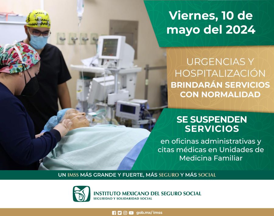 Asegura IMSS Hidalgo Atención de Urgencias y Atención Médica Continua Durante Día de Las Madres
