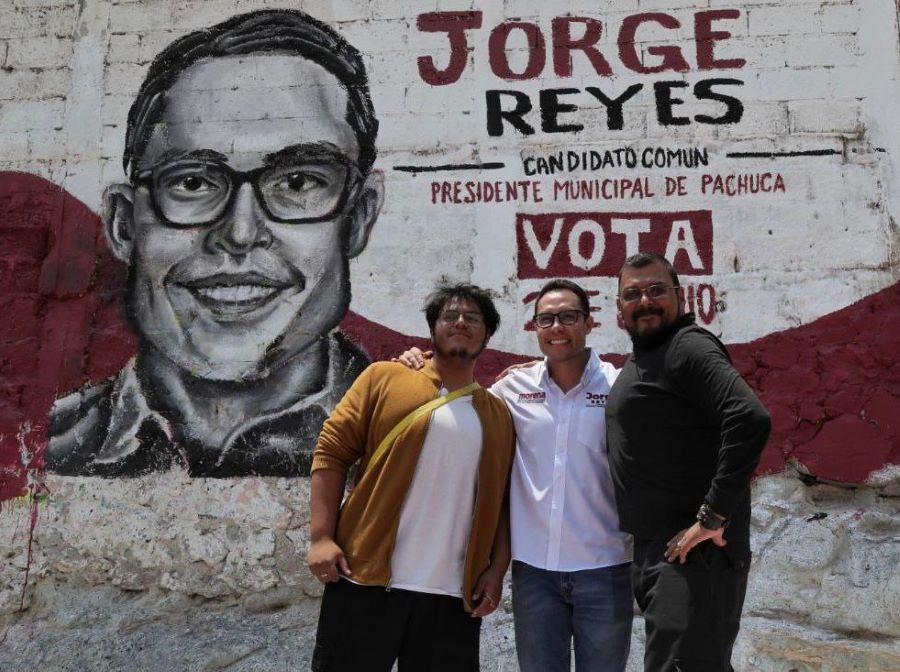 Jóvenes Realizan Mural En Apoyo a Jorge Reyes