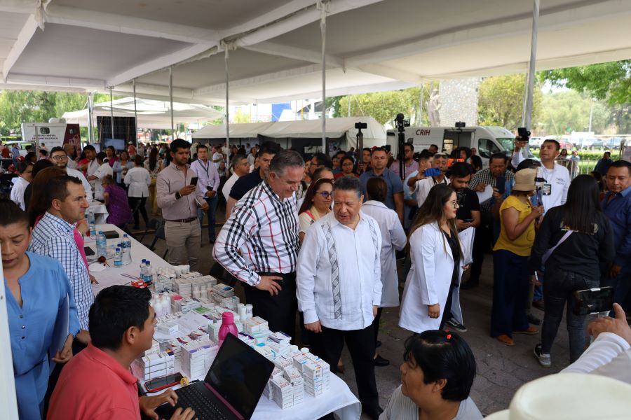 Supervisan las obras de conservación y mantenimiento del Centro de Salud El Llano, en Tula