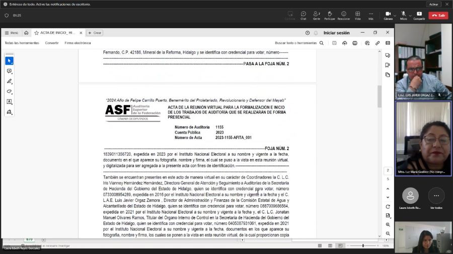 Inicia Auditoría del Programa PROAGUA en Hidalgo Para la Cuenta Pública 2023