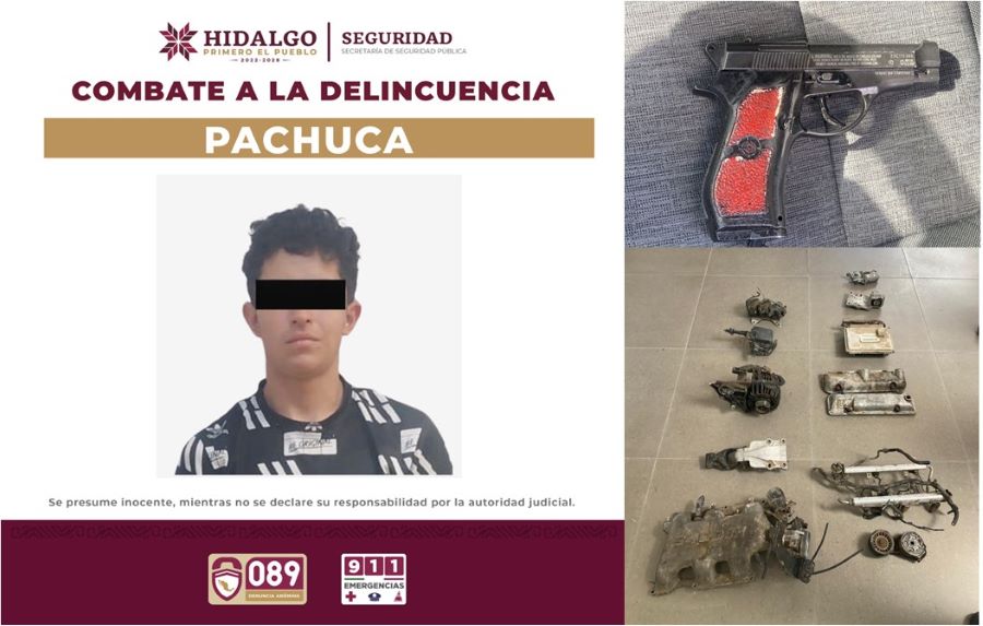 SSPH Detiene a Sujeto Por Robo de Autopartes