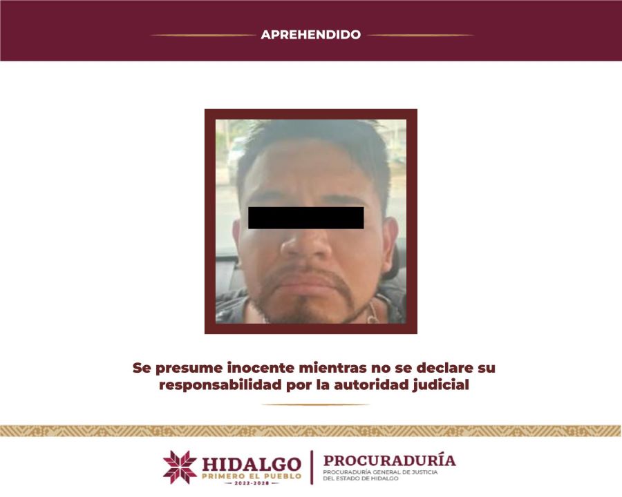 Aprehende PGJEH a Persona Investigada Por Homicidio Doloso Calificado y Homicidio Doloso, Mato a un Policía e Hirió a Otro