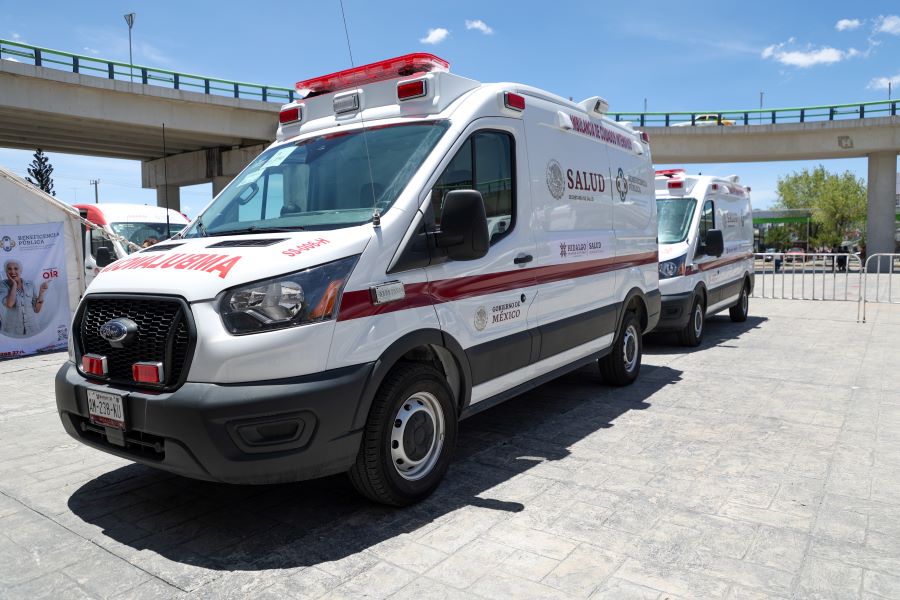 Arriban A Hidalgo 22 Nuevas Ambulancias por Parte de la Beneficencia Pública Nacional